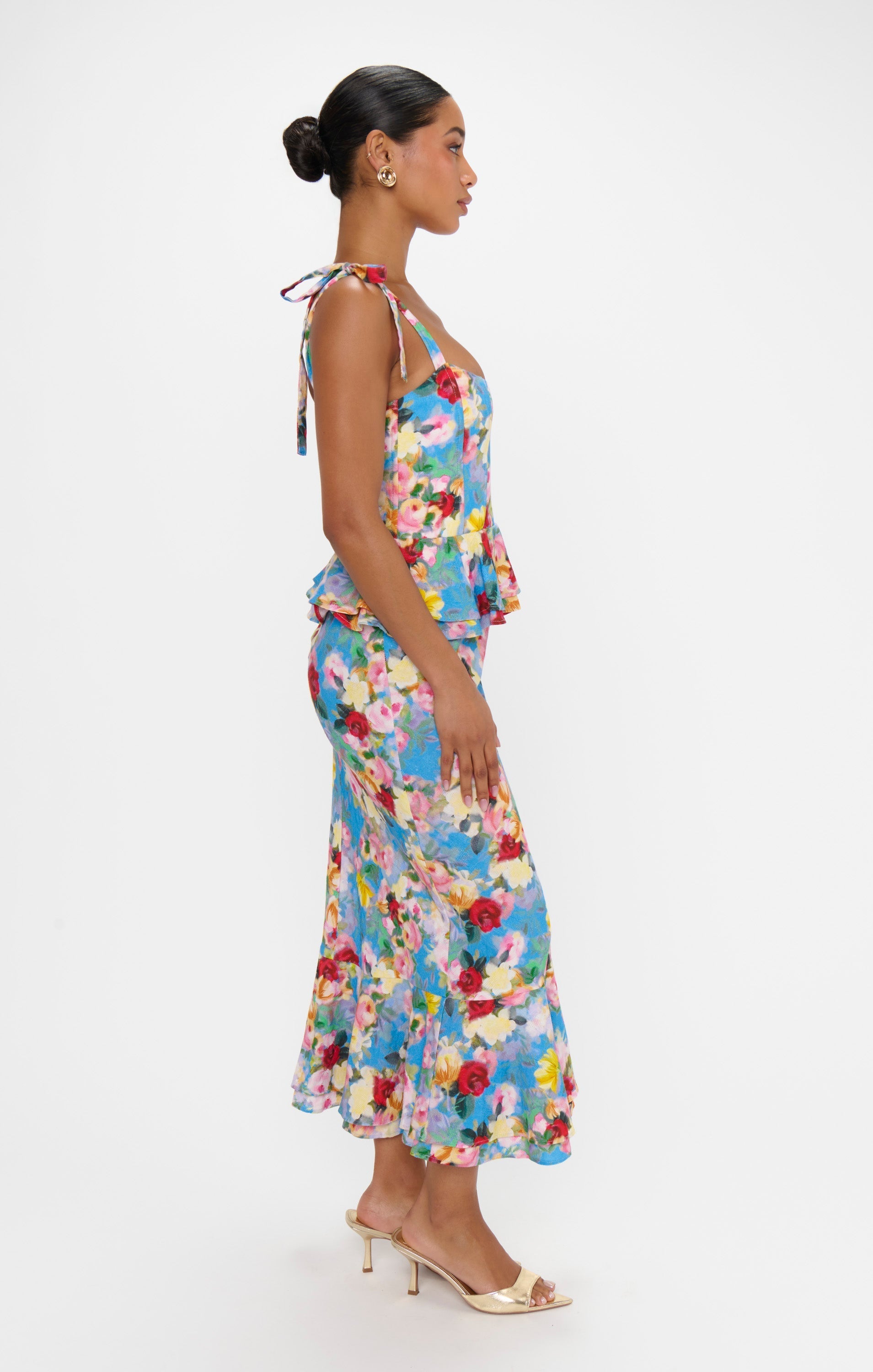 Pauline Peplum Dress ~ Blissful Garden Gala