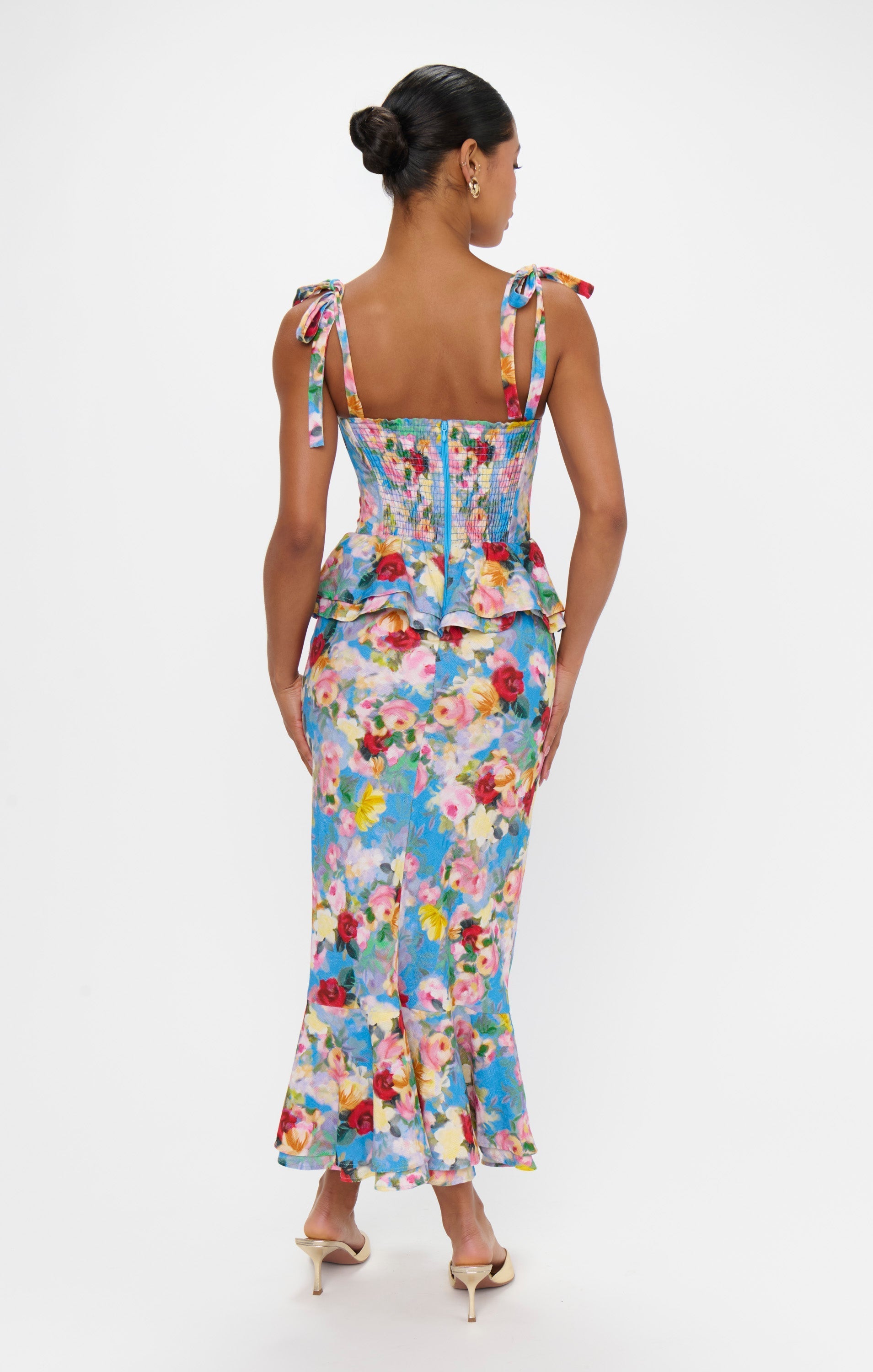 Pauline Peplum Dress ~ Blissful Garden Gala