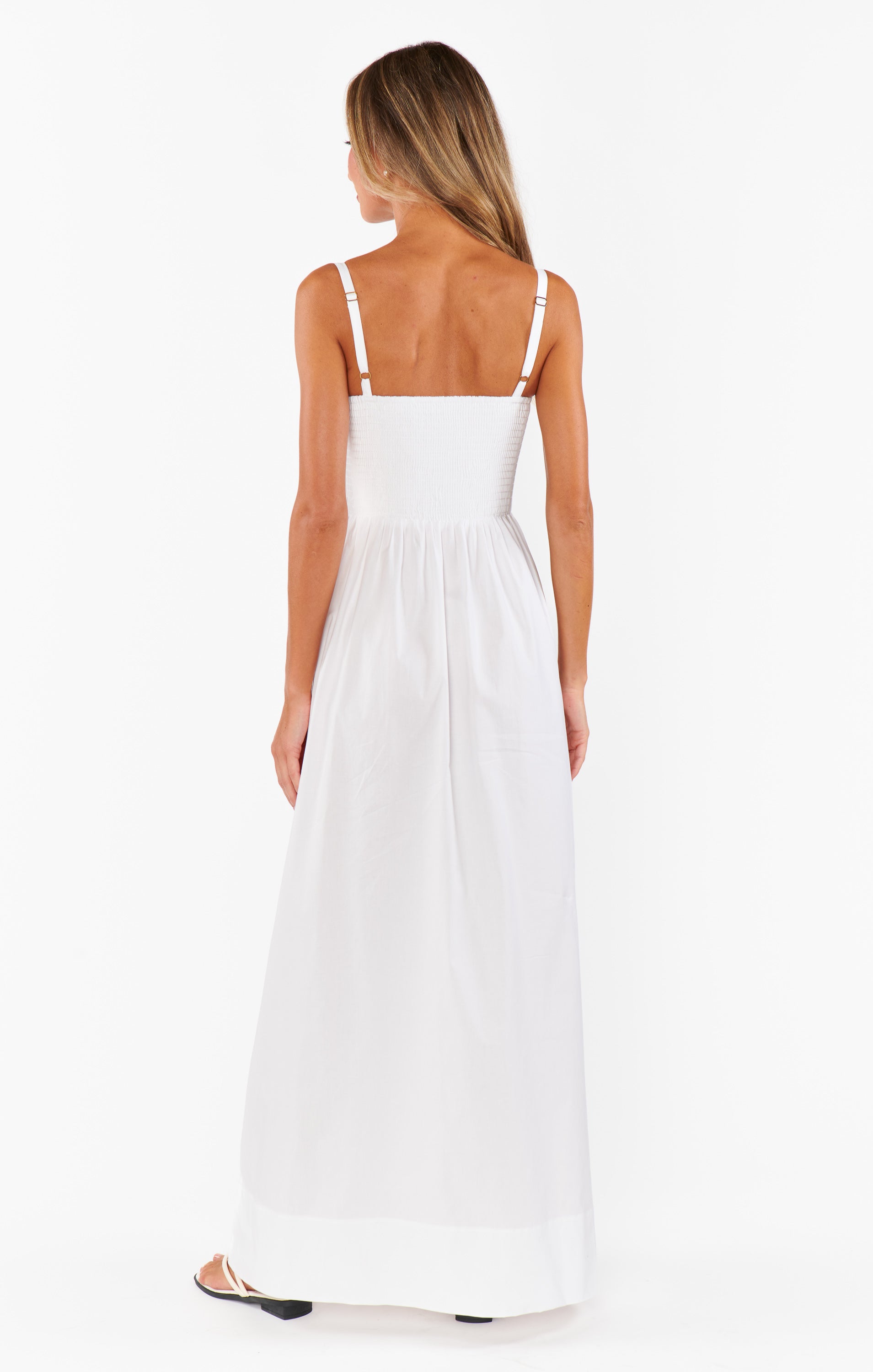 Dixie Maxi Dress ~ White Poplin