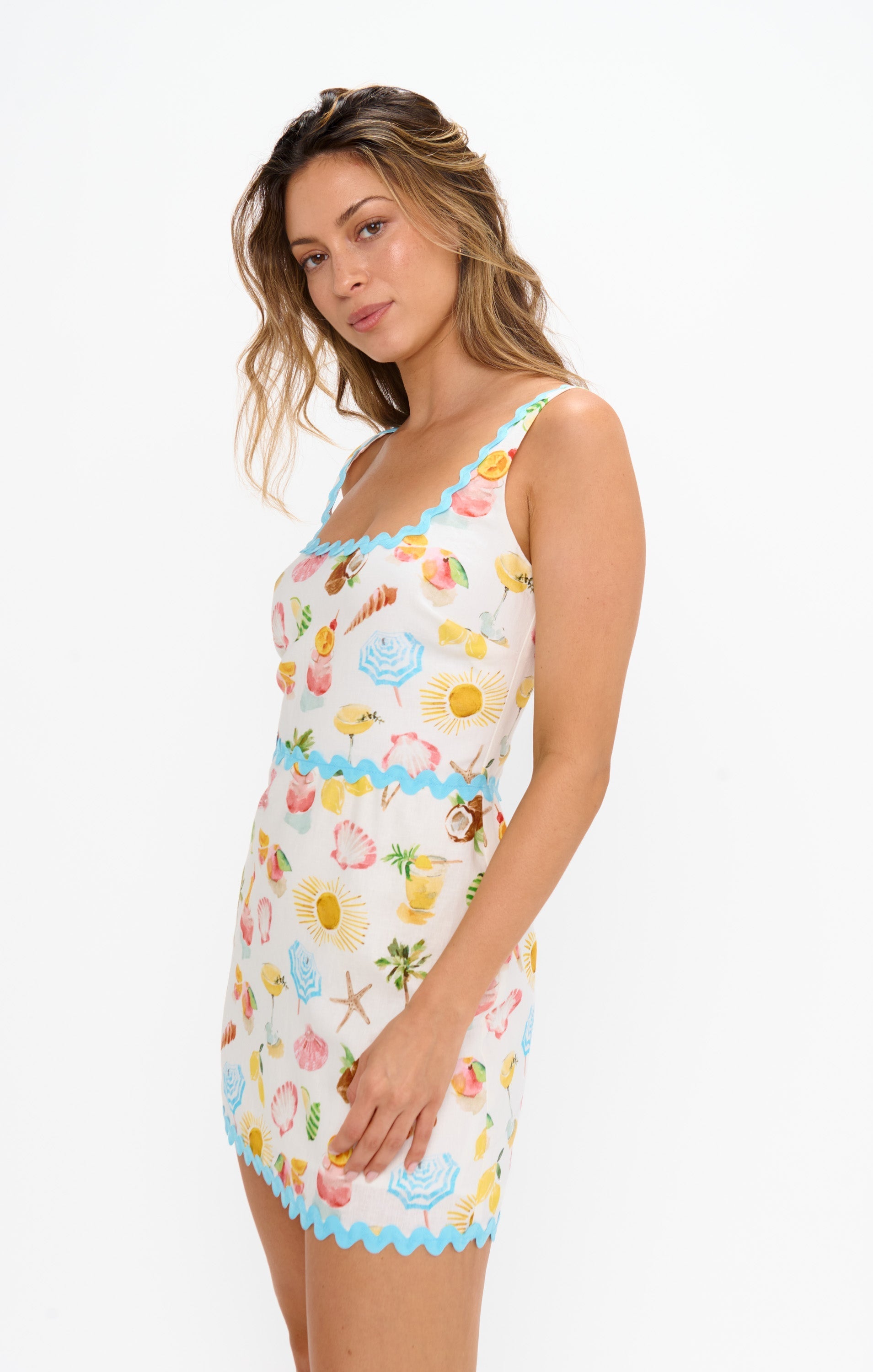 Oasis Mini Dress ~ Seaside Treasures Scallop