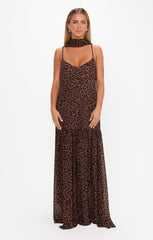 Dalia Maxi Dress ~ Leopard Latte