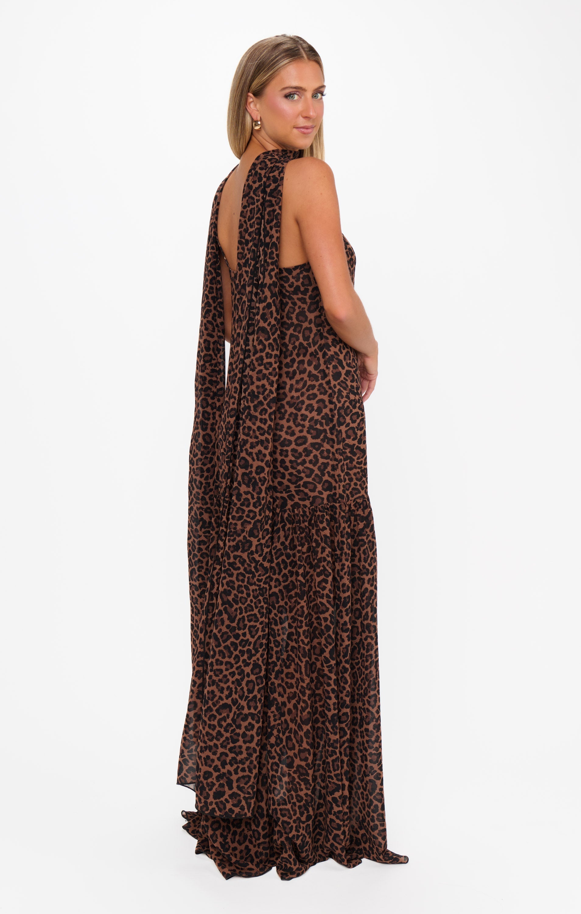 Dalia Maxi Dress ~ Leopard Latte