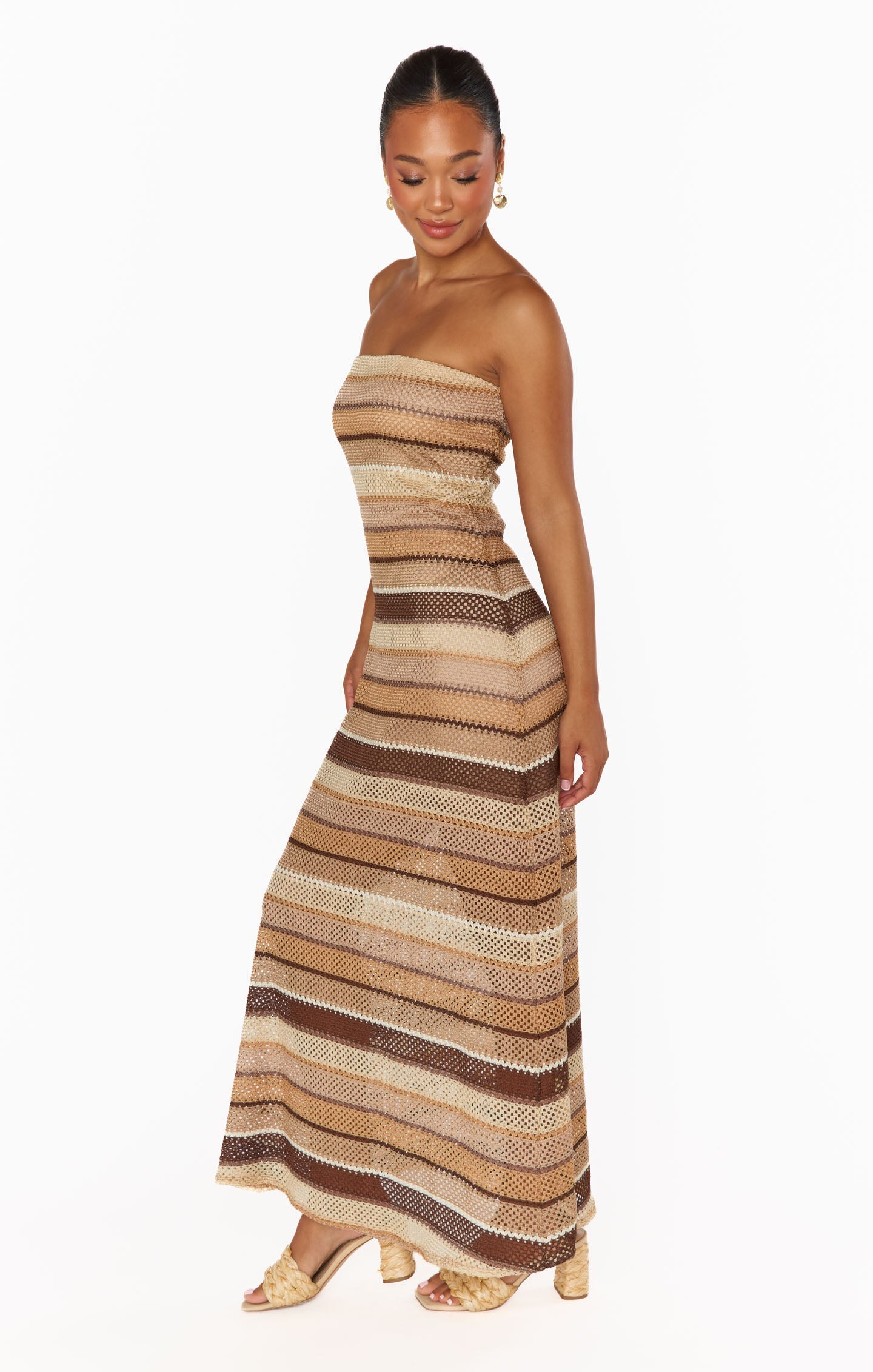 Taylor Tube Dress ~ Neutral Crochet