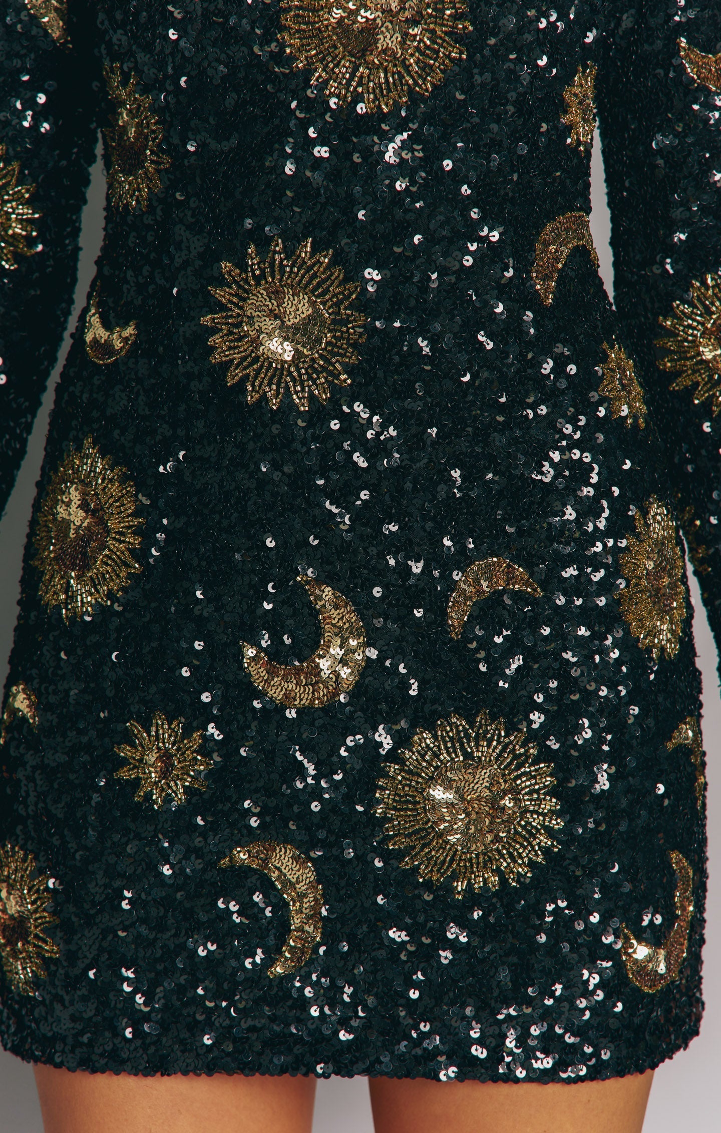 Myth Mini Dress ~ Celestial Sequins Black