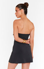 Hot Night Dress ~ Black Slinky Stretch