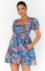Smitten Babydoll Dress ~ Painterly Meadows