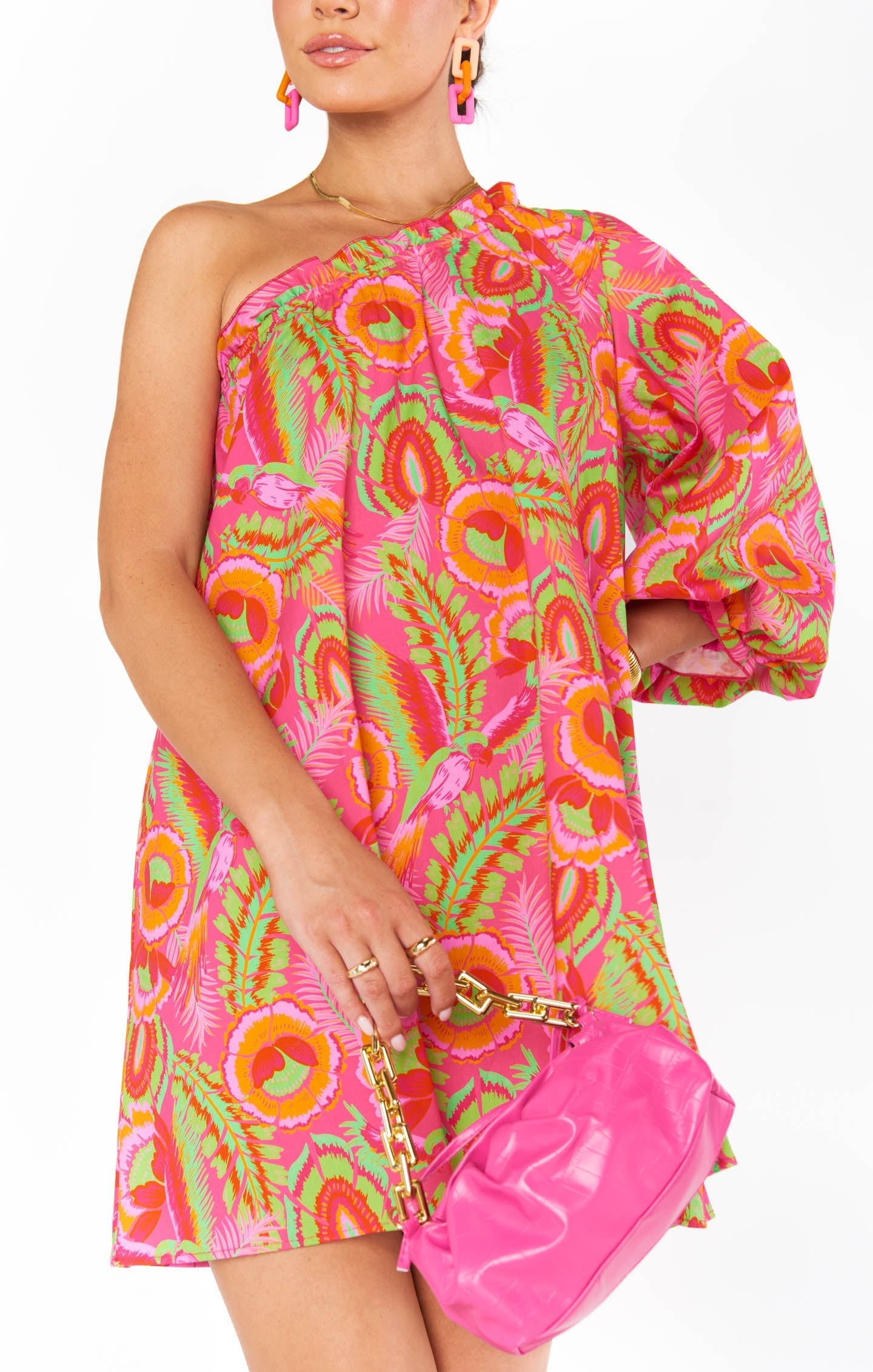 High Volume Mini Dress ~ Paradise Palms