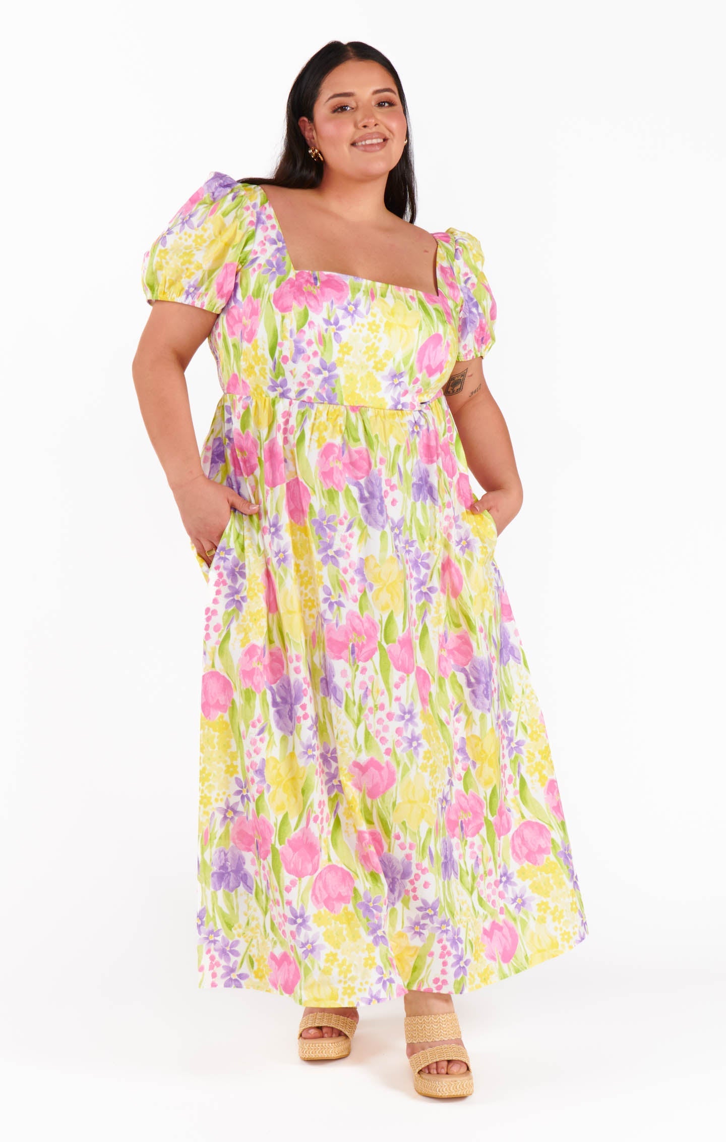 Smitten Midi Dress ~ Blooming Tulips