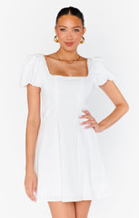 Mia Dress ~ White Poplin