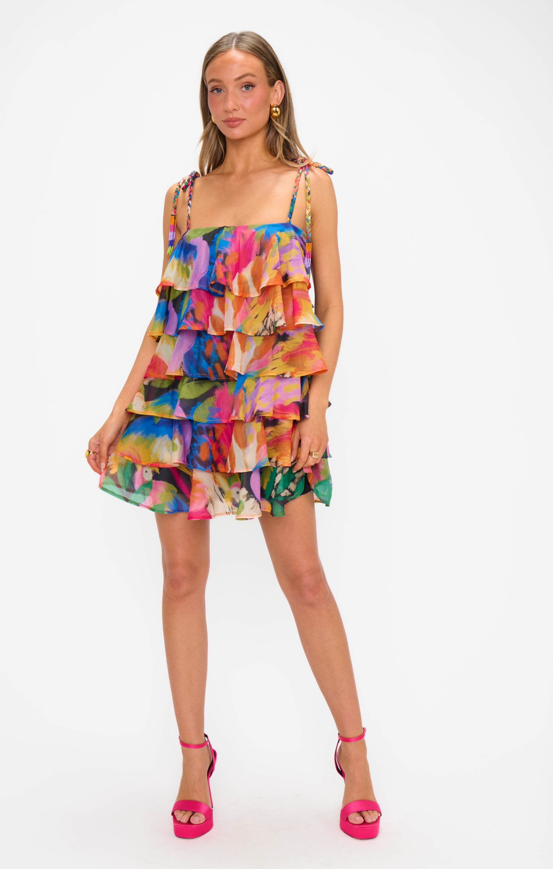 Rowen Ruffle Dress ~ Midnight in Rio