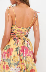 Juliet Maxi Dress ~ Mimosa Floral Taffeta