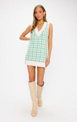 Hartford Tank Sweater Dress ~ On The Green Plaid Knit