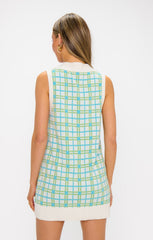 Hartford Tank Sweater Dress ~ On The Green Plaid Knit