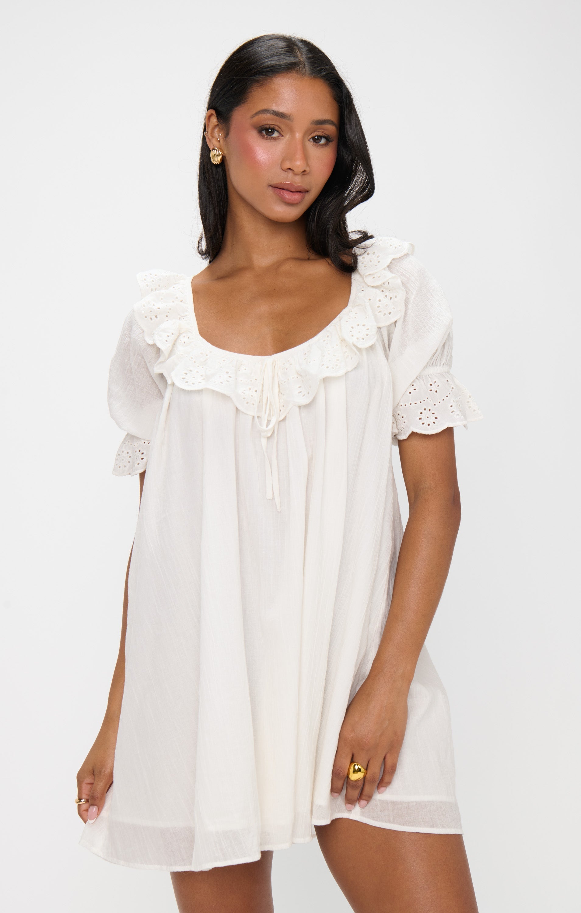 Toulouse Dress ~ White Eyelet