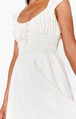 Laura Dress ~ White Cottage Gingham