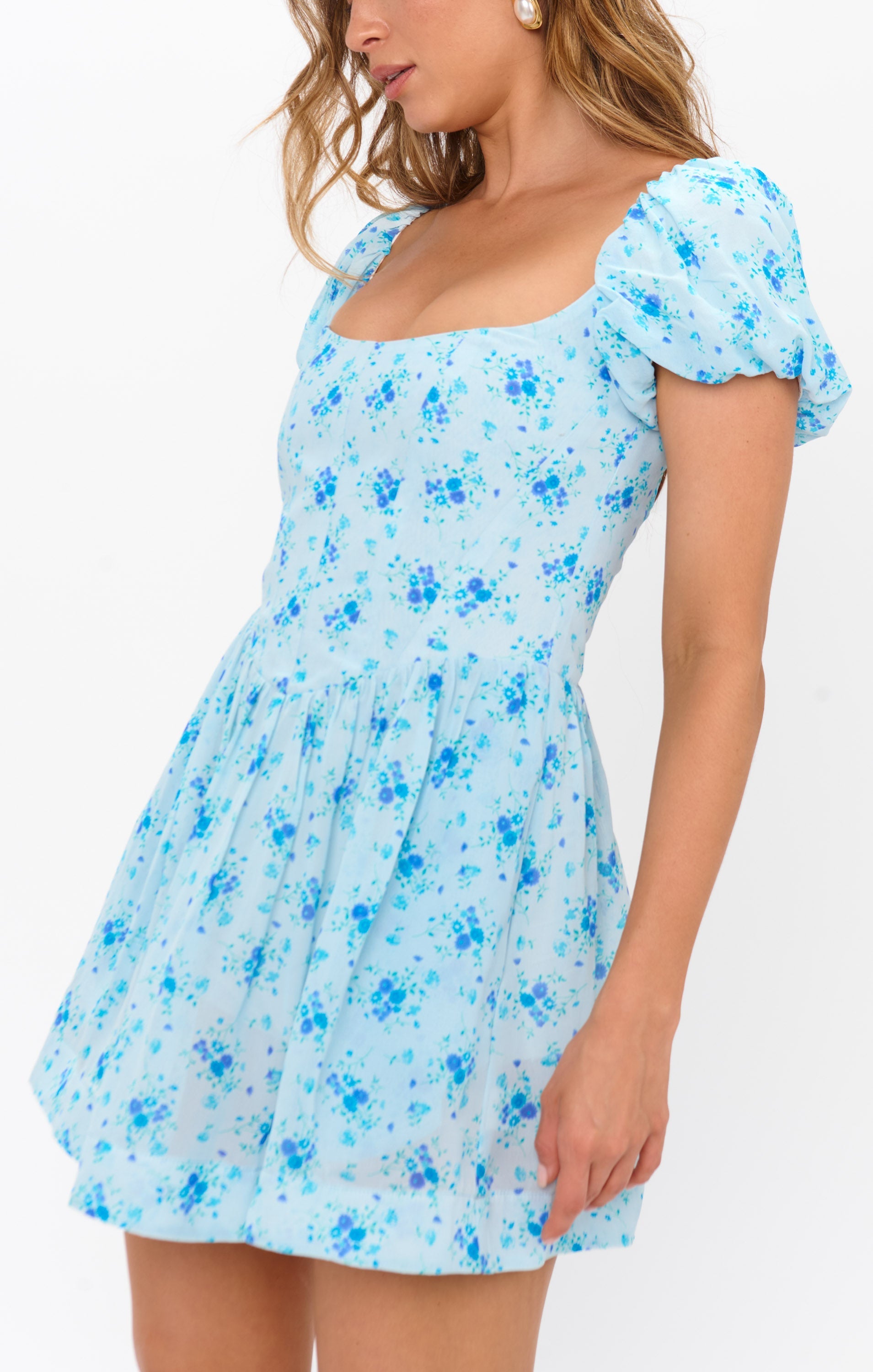 Sylvia Skort Dress ~ Cornflower Ditsy