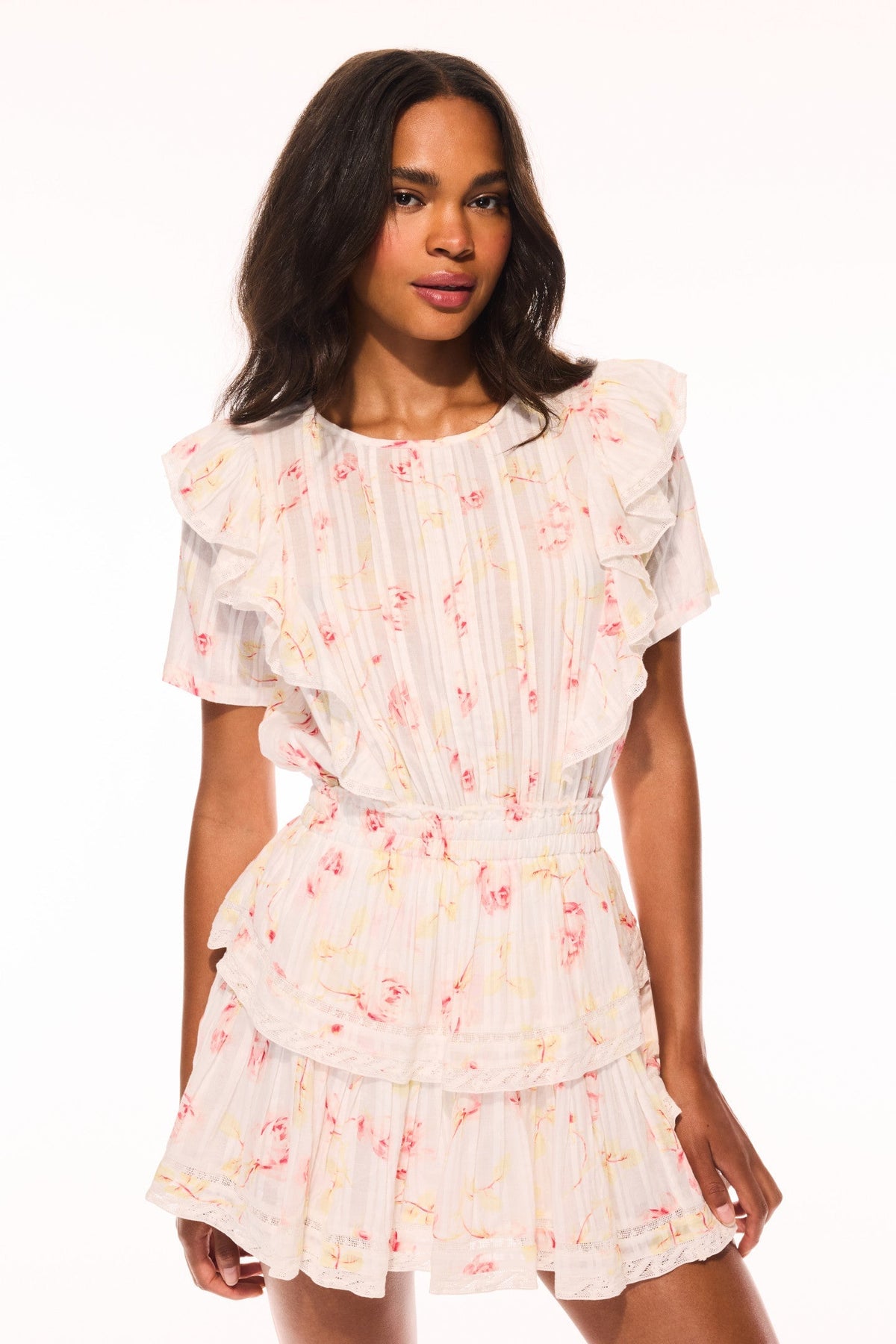 Natasha Upcycled Cotton Mini Dress - CHERRY SODA