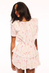 Natasha Upcycled Cotton Mini Dress - CHERRY SODA