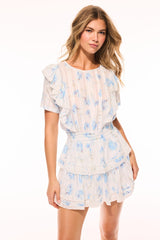 Natasha Upcycled Cotton Mini Dress - SANTA ROSA RIVER