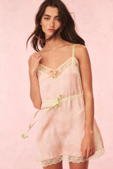 Nouvelle Silk-Blend Mini Slip Dress