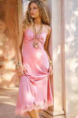 Orianna Silk-Blend Maxi Slip Dress