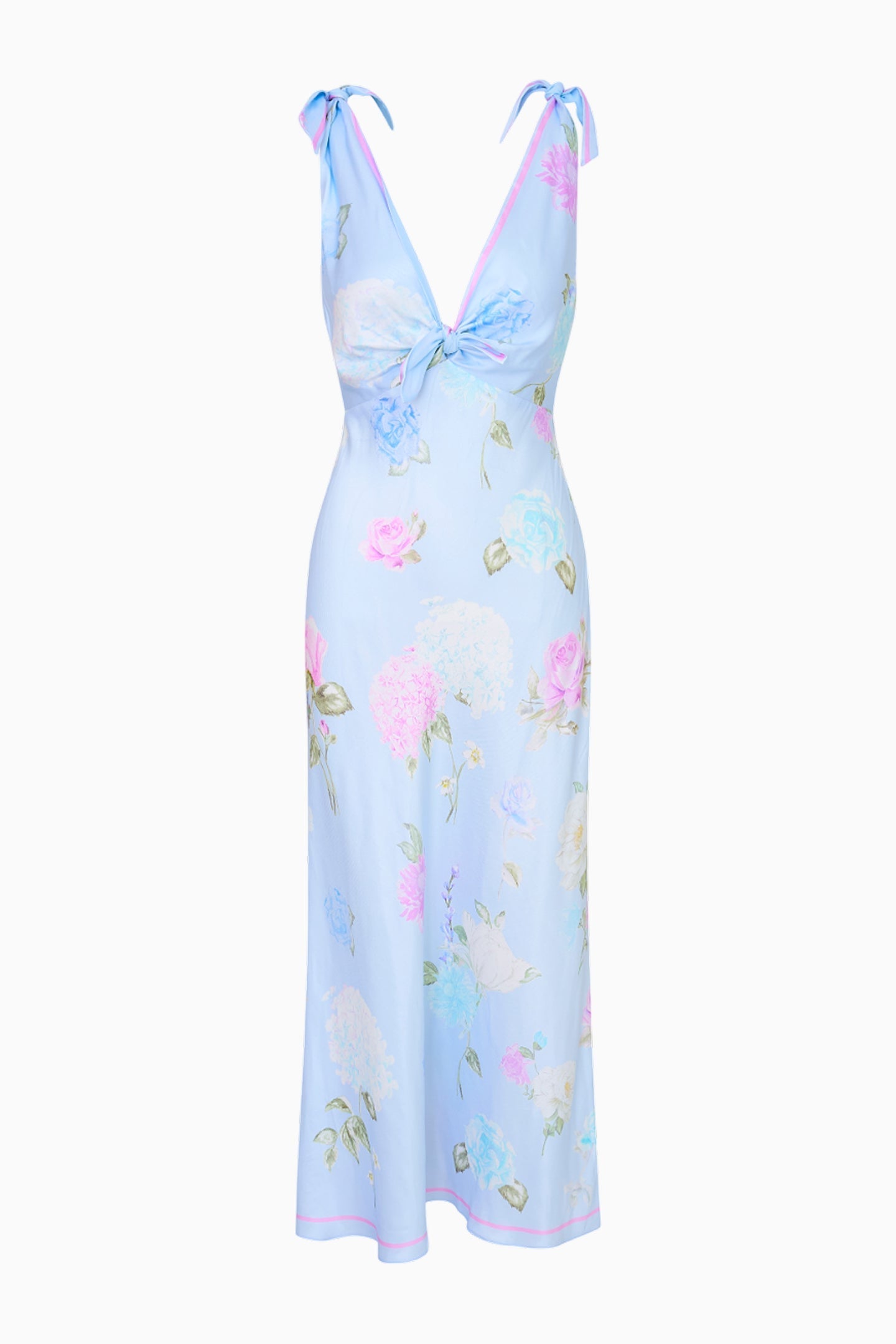Perri Floral Scarf-Tie Maxi Dress