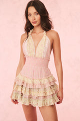 Quintelle Cotton Mixed Print Mini Dress