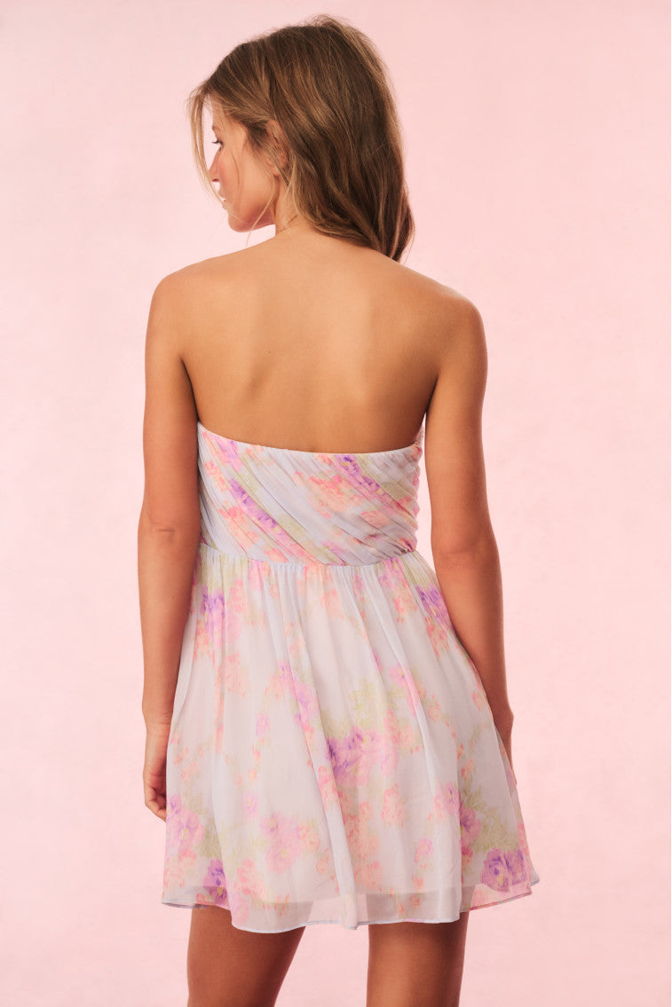 Rayne Floral Chiffon Mini Dress