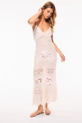 Revoires Crochet Maxi Dress