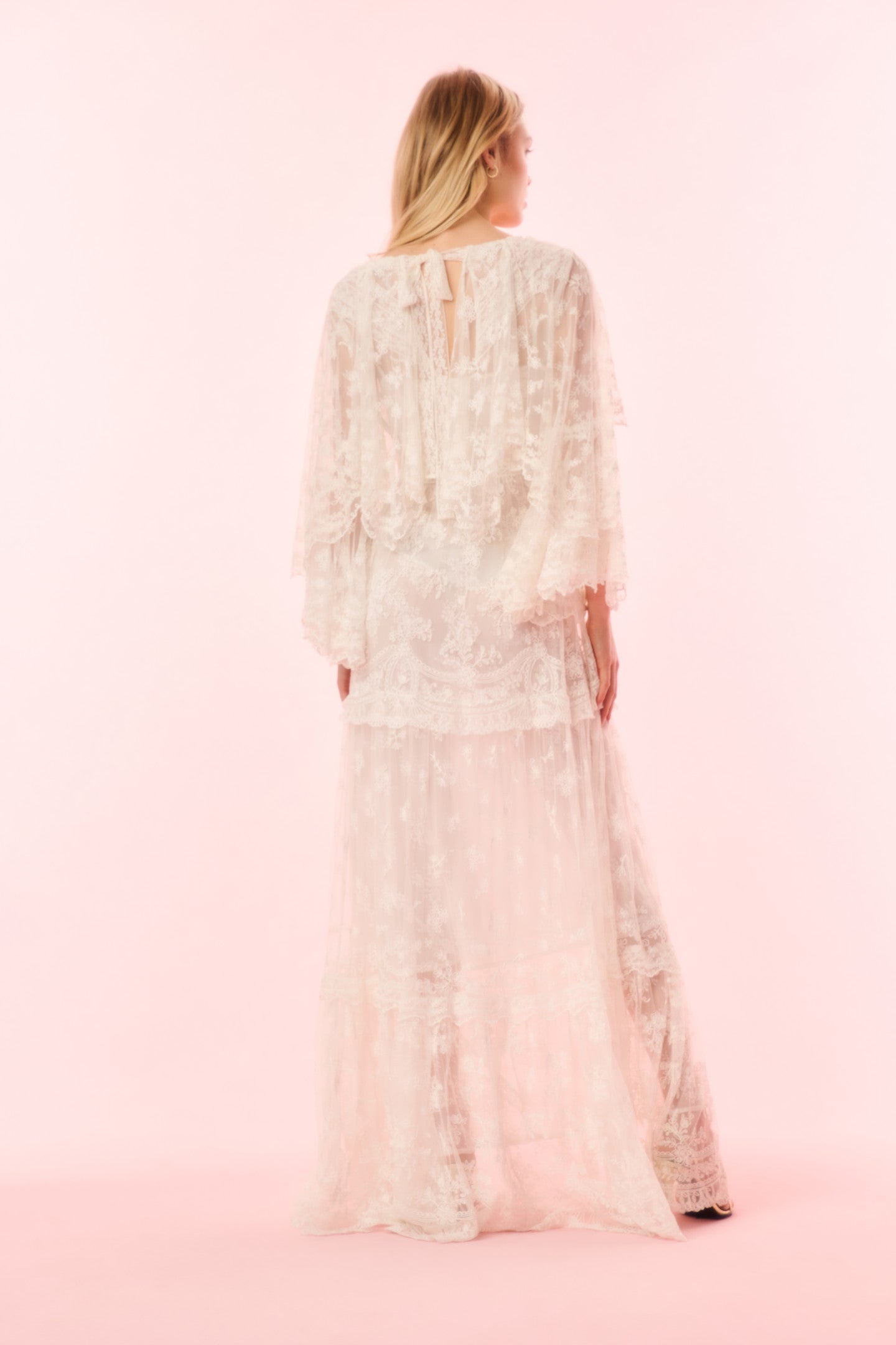 Roylan Lace Mesh Maxi Dress