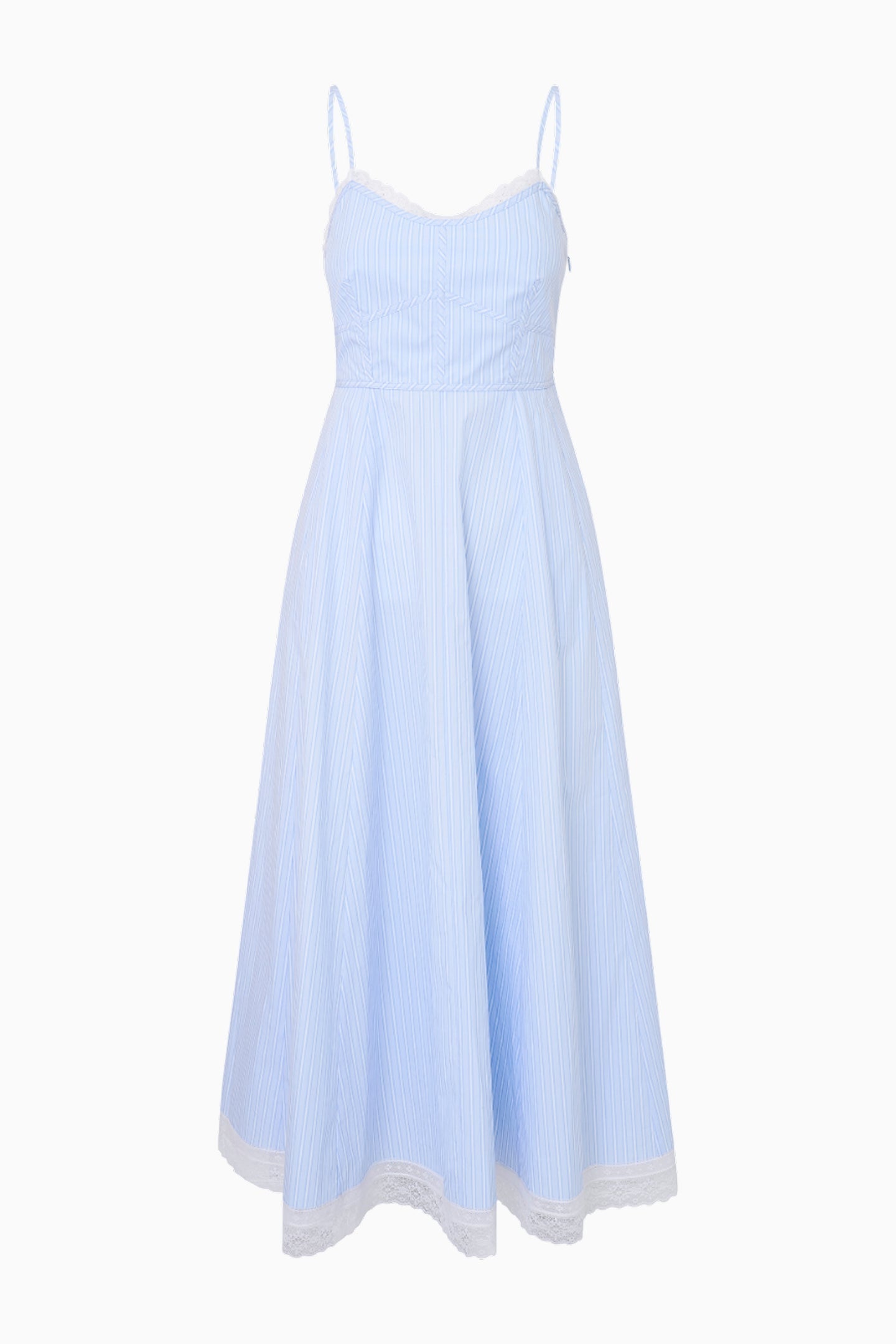 Sandara Cotton Pinstripe Midi Dress