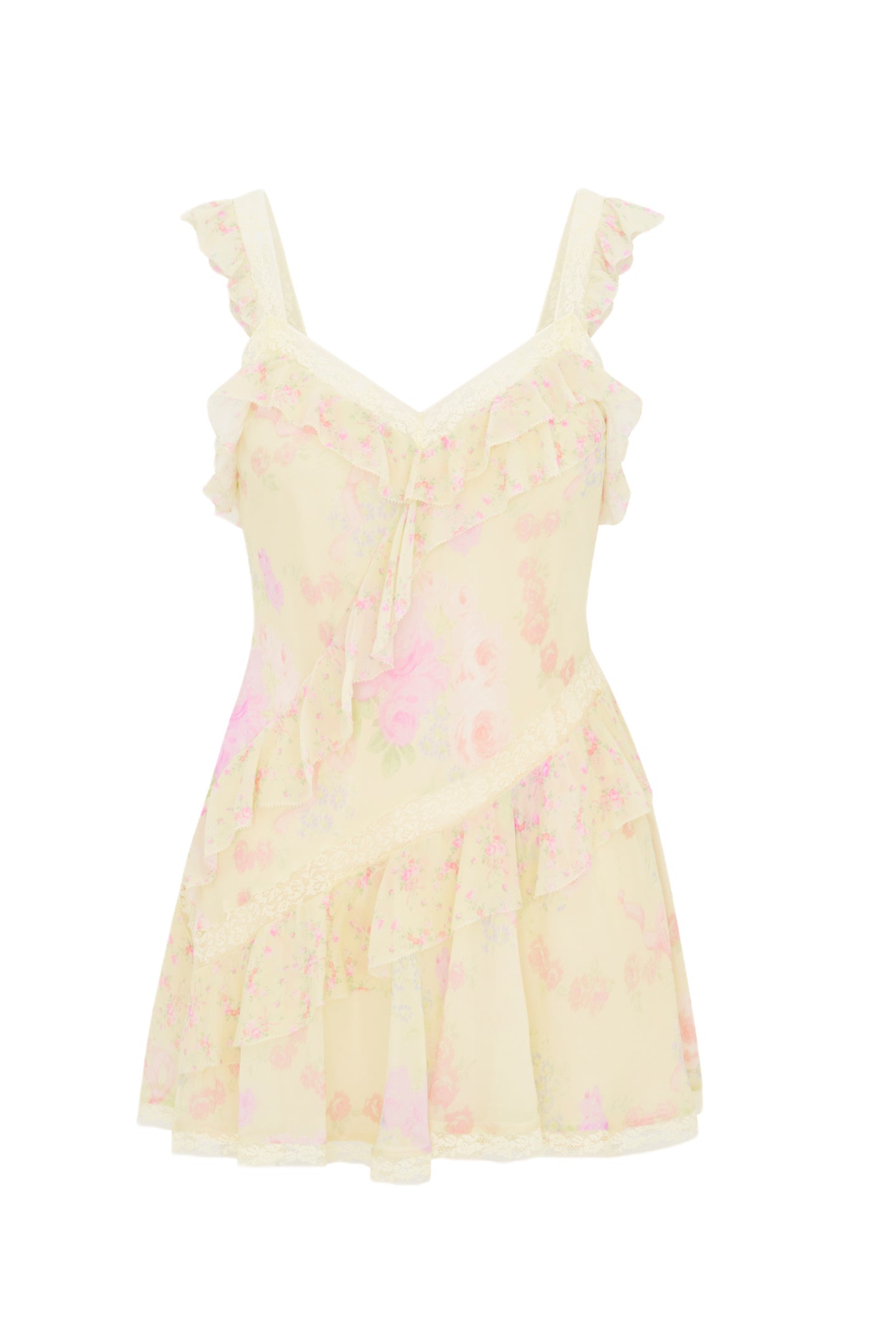 Serima Floral Ruffle Mini Dress