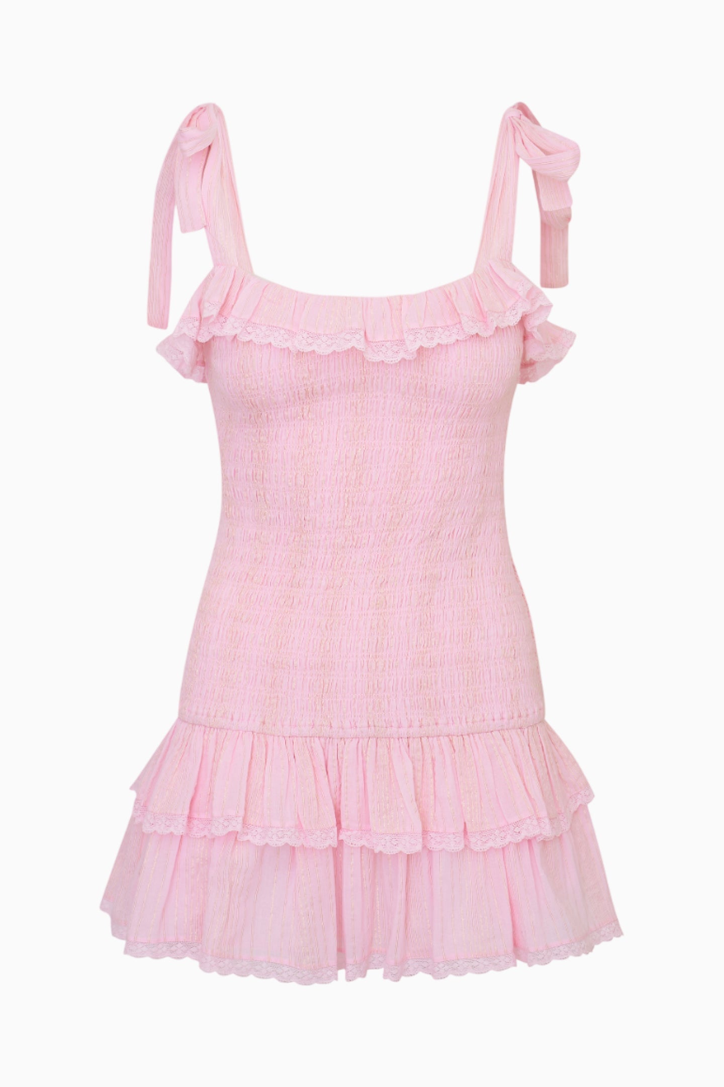 Sherina Cotton Smocked Mini Dress