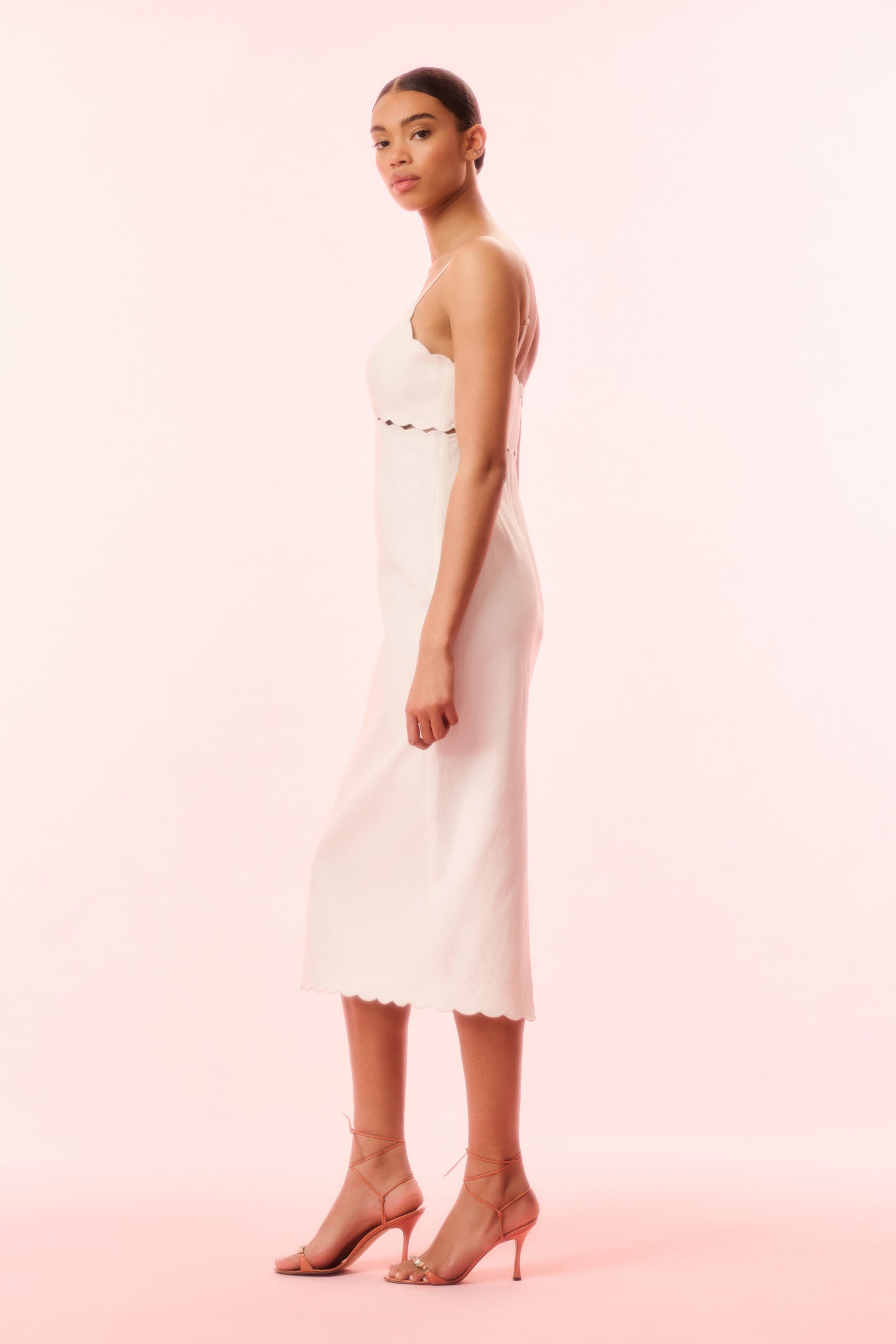 Sydelle Linen Cut-Out Midi Dress