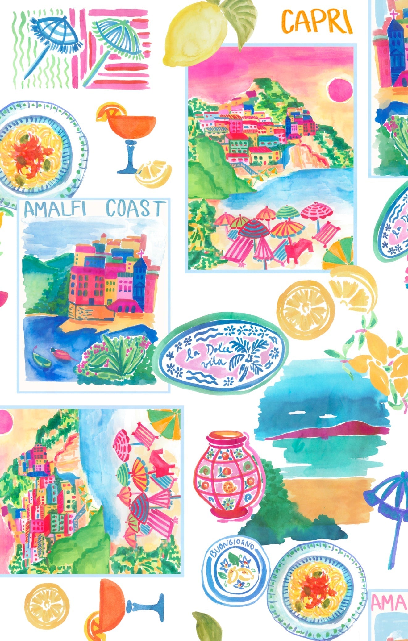 Around The World Maxi Dress ~ Amalfi Coast Linen