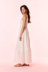 Terria Cotton Scalloped Maxi Dress