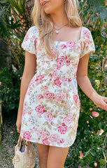 London Lace Up Dress ~ Lovely Roses Denim