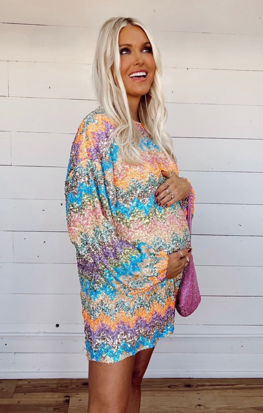 Sure Thing Mini Dress ~ Wavy Sequins