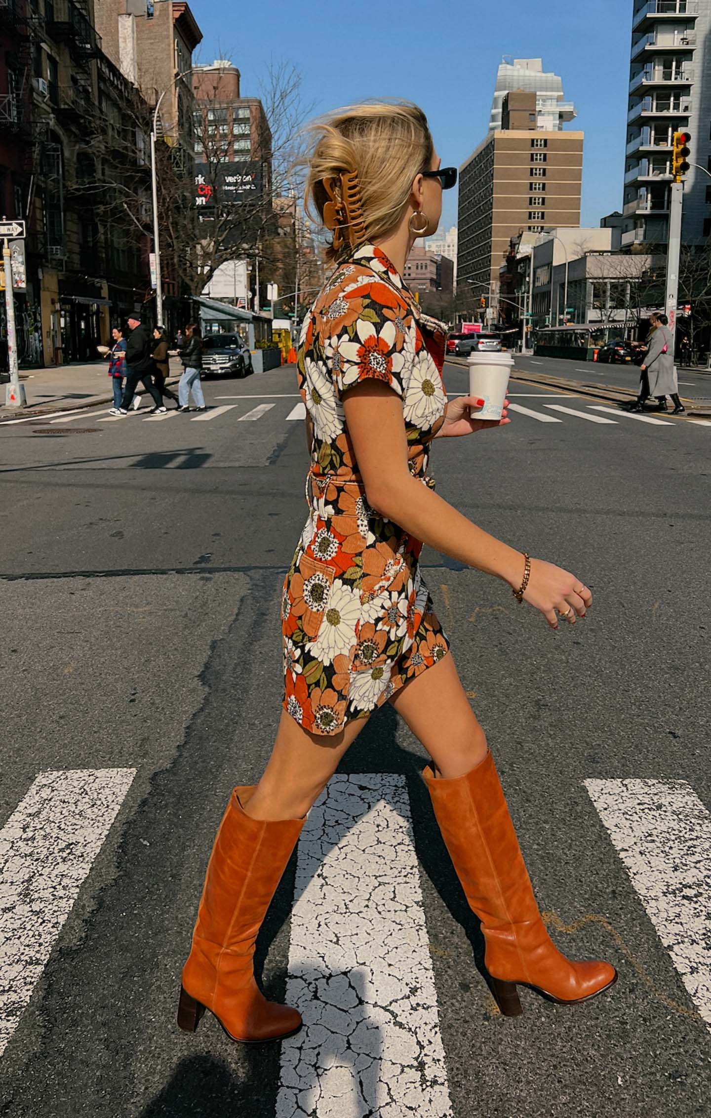 Outlaw Dress ~ Hutton Floral Corduroy