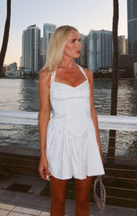 Abigail Mini Dress ~ White Taffeta
