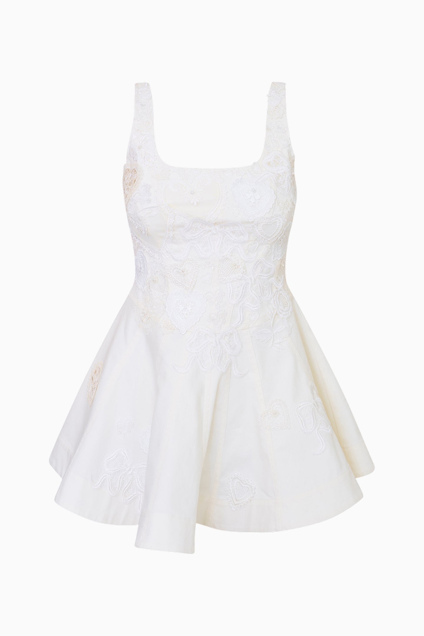 Vionne Denim Embroidered Mini Dress