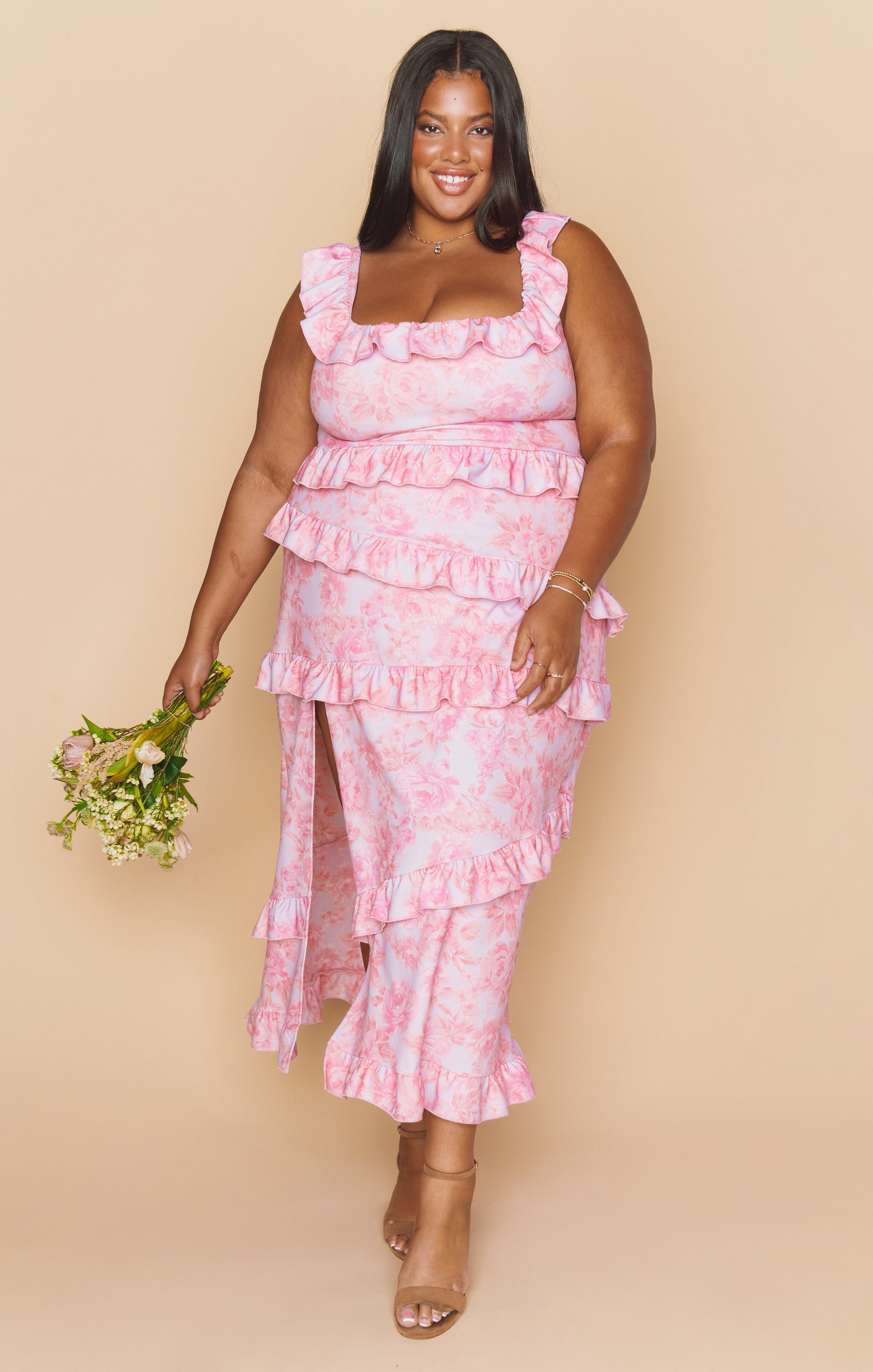 Greta Dress ~ Blushing Floral Stretch