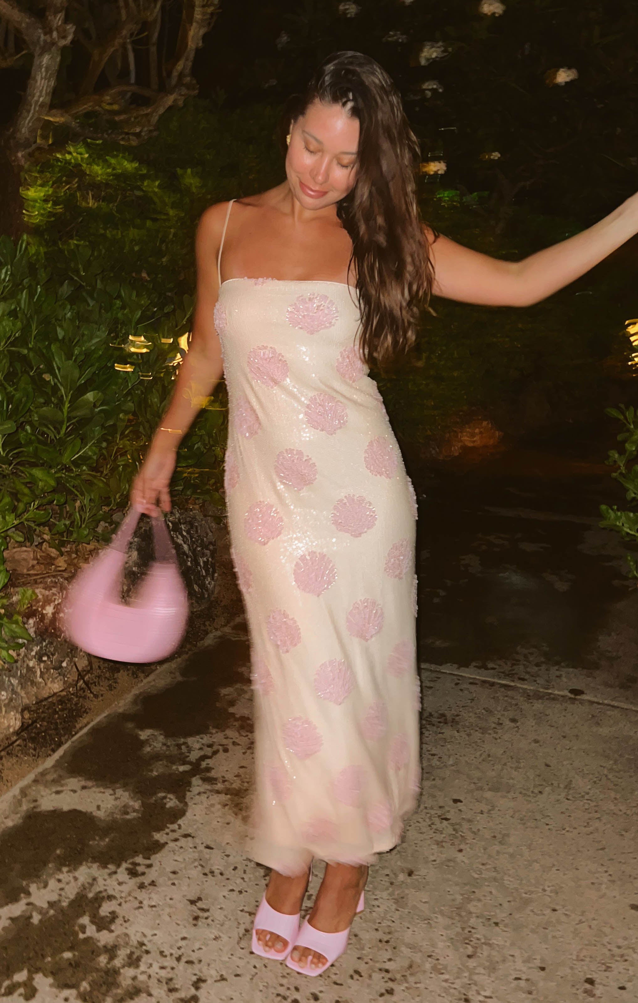 Lizzy Midi Dress ~ Shell Sequins