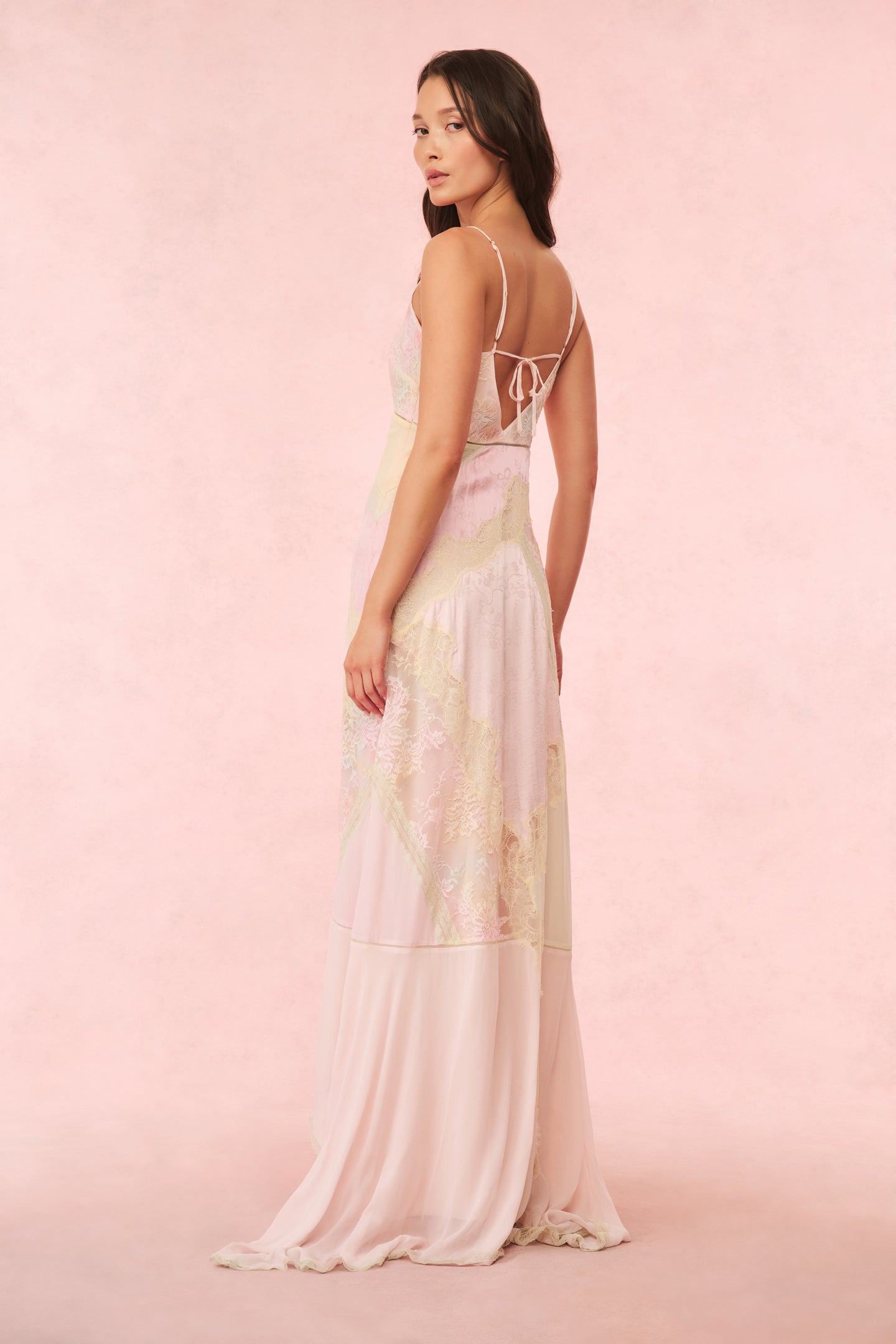 Bancila Lace Patchwork Maxi Dress