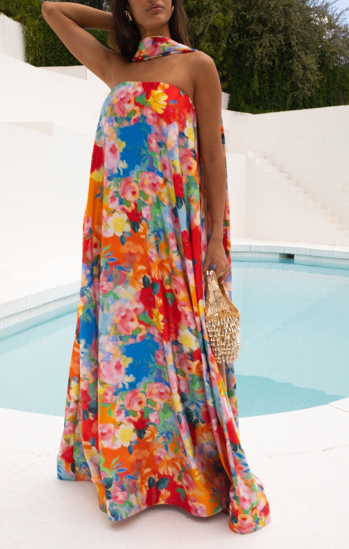 Tinsley Tube Dress ~ Sunset Garden Gala