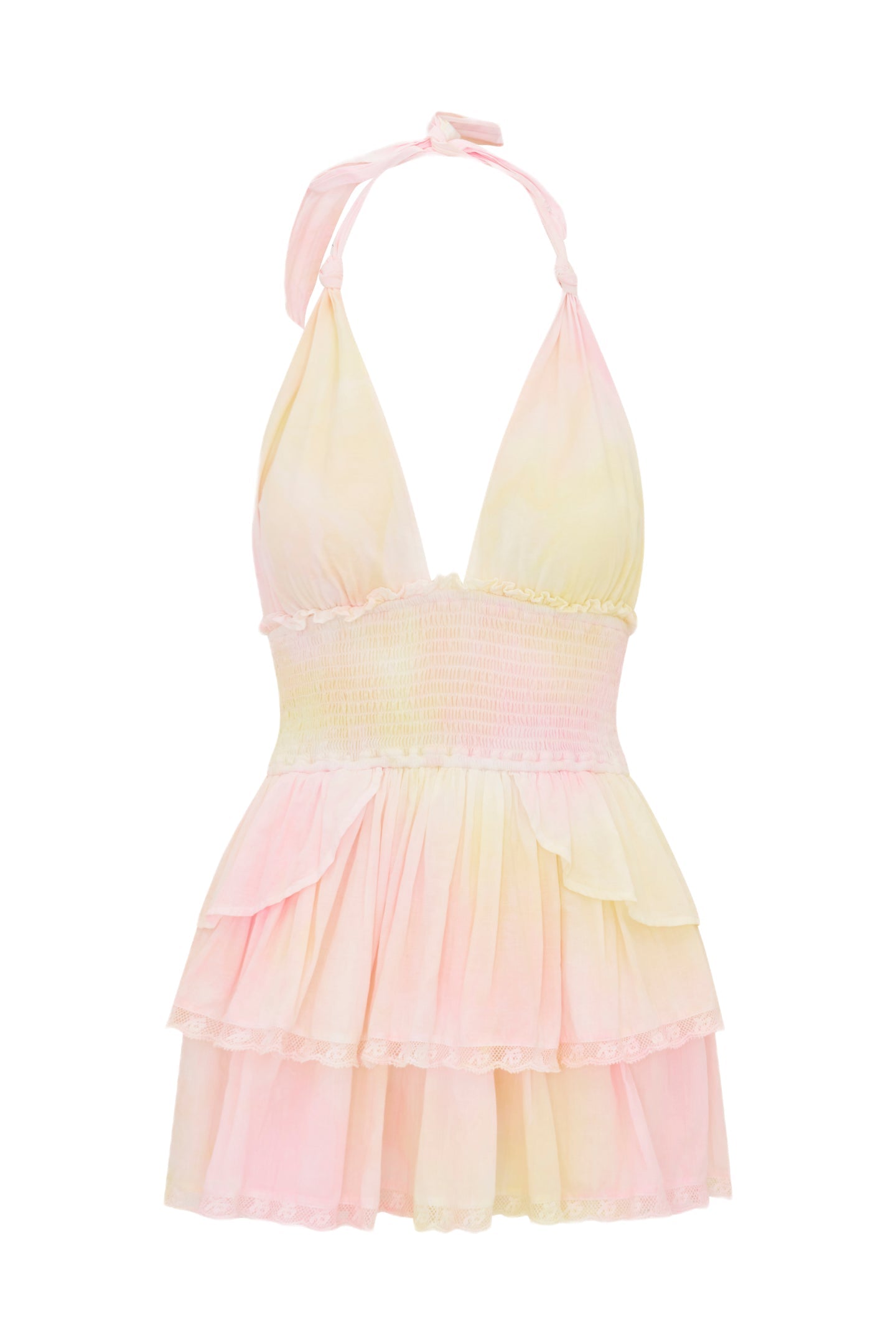 Deanna Tie-Dye Halter Mini Dress