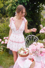 Soira Cotton Cherry Mini Dress