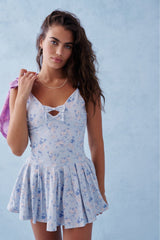 Hubert Floral Active Dress - WHISPER BLUE