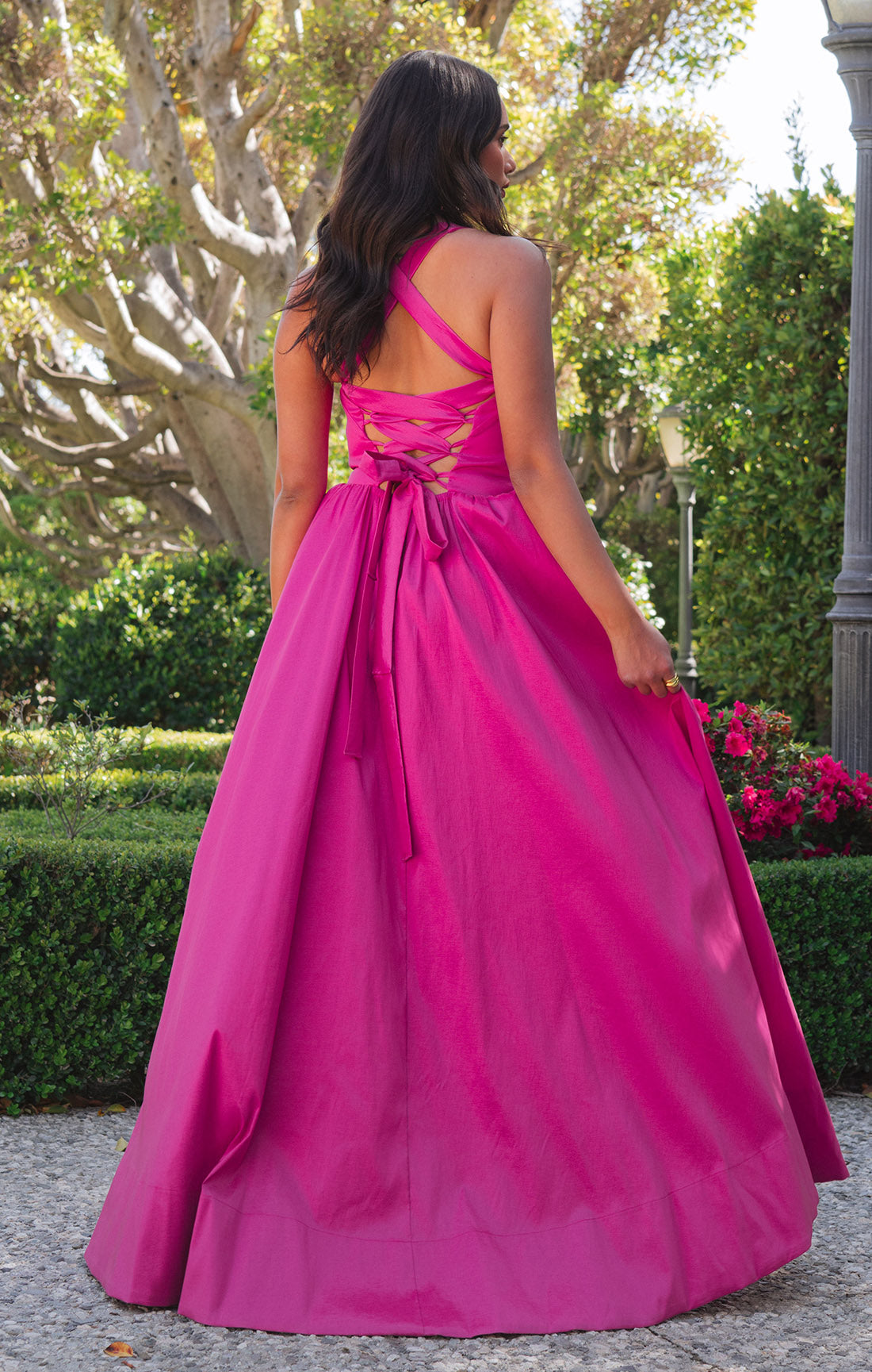 Abigail Maxi Dress ~ Rich Magenta Taffeta