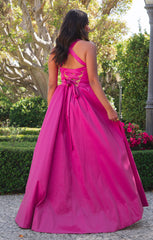 Abigail Maxi Dress ~ Rich Magenta Taffeta